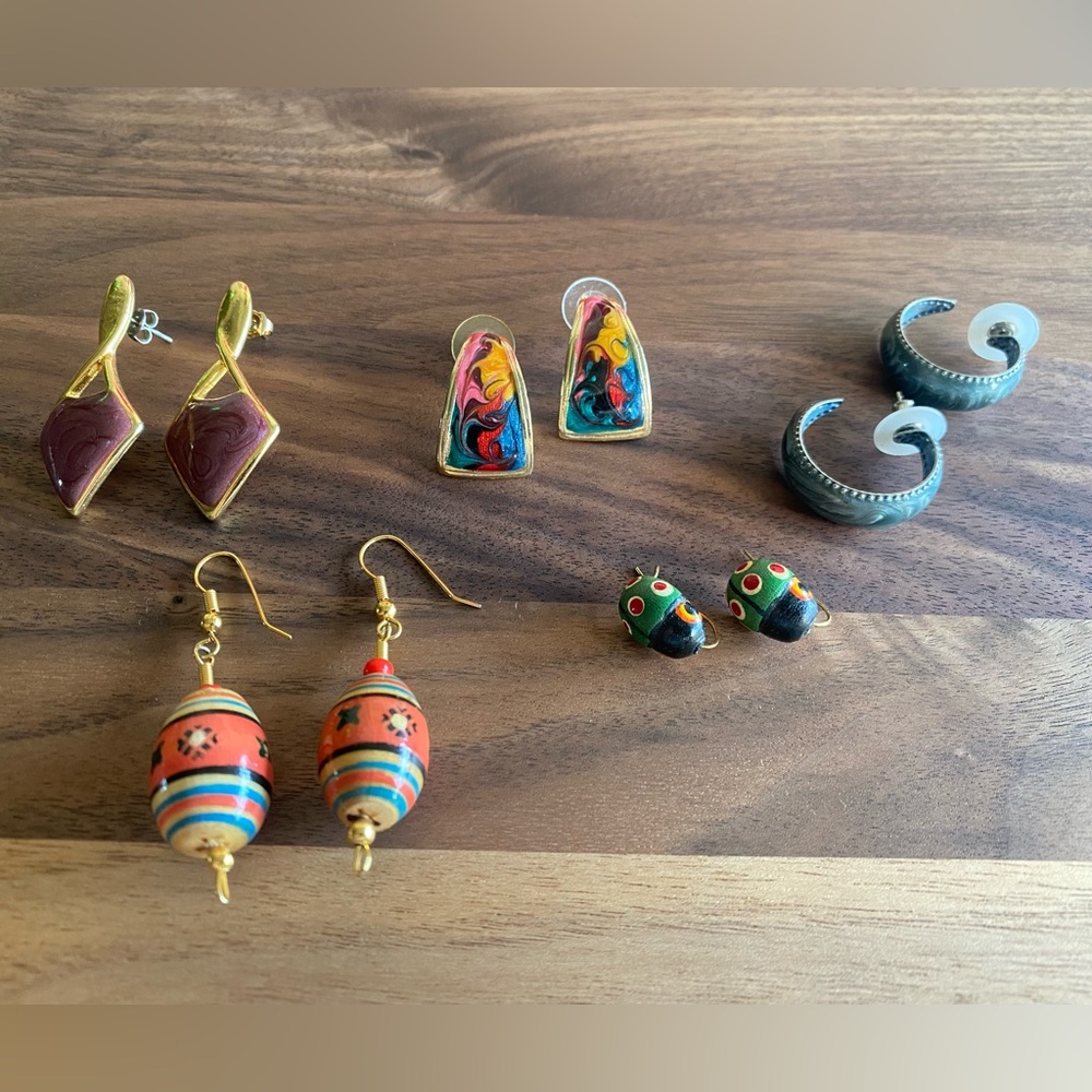 Vibrant 80’s Inspired Earring Bundle